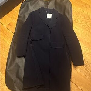 Wool blend Mango coat, navy blue